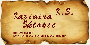 Kazimira Sklopić vizit kartica